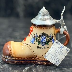 KING Shoe Shaped Beer Stein “Bayern”